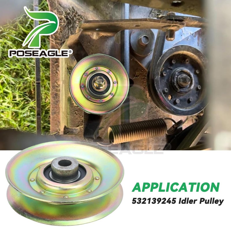 POSEAGLE 532139245 Idler Pulley Replaces Craftsman 127783 139245 690549MA123766X 106298X Husqvarna 532139245 532127783 532106298 532123766 for GT160 GT190 GT200 GT2500 YT140H YT150 YT160 YT161H Mowers - Image 5